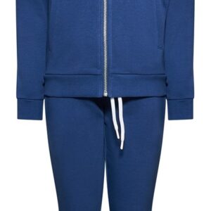 Completo felpa/pantalone bluette con logo posteriore (8 anni - 16 anni)86% cotone 14% poliestere