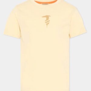 T-shirt panna con logo frontale (6 mesi - 6 anni) 100% cotone