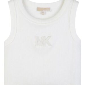 Canotta crop in cotone con logo (4 anni - 14 anni) 95% cotone 5% elastan