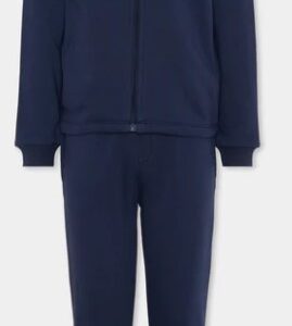 Completo felpa/pantalone blu con scritta posteriore (6 mesi - 6 anni)88% cotone 12% poliestere