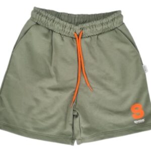 Bermuda jogging salvia con logo piccolo (8 anni  - 16 anni)