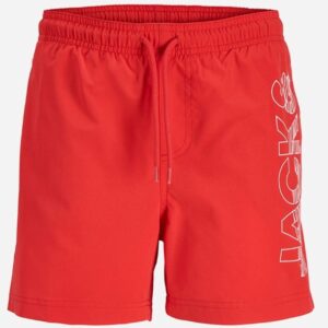 Boxer mare rosso con logo laterale 100% poliestere