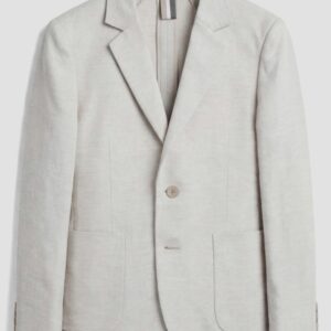 GIACCA REGULAR FIT IN SLUB DI LINO E VISCOSA