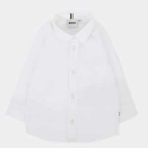 Camicia regular fit in cotone Oxford m/l bianca (6 mesi - 3 anni) 100% cotone