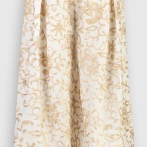 Pantalone beige con ricami (7 anni - 18 anni)100% cotone