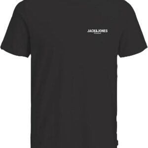 T-Shirt nera con logo piccolo 100% cotone