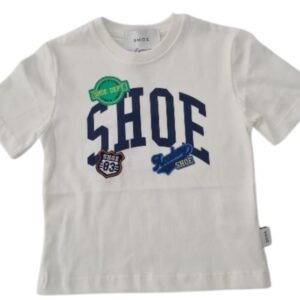 T-shirt bianca con logo frontale (3 anni - 7 anni)