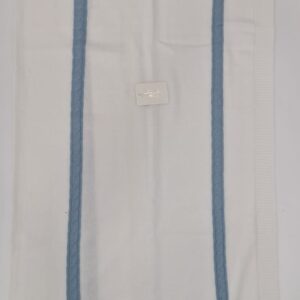 Coperta in filo bianca/azzurra