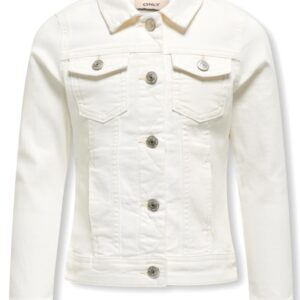 Giubbotto di jeans bianco 79% cotone 20% poliestere 1% elastan