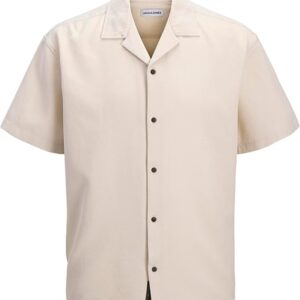 Camicia m/c beige in cotone morbida 100% cotone