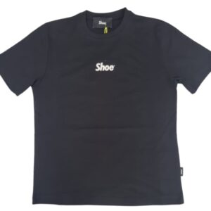 T-shirt nera con logo frontale (8 anni - 16 anni)