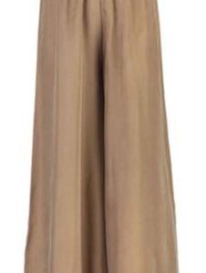 Pantalone mordido a palazzo marrone (7 anni - 18 anni) 60% cupro 40% viscosa