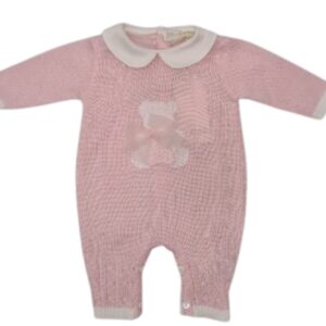 Tutina rosa con orso in filo