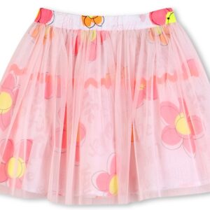 Gonna con disegni floreali e tulle (2 anni - 10 anni) 100% cotone