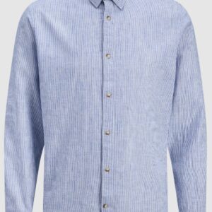 Camicia regular fit m/l a righe  70% cotone 30% lino