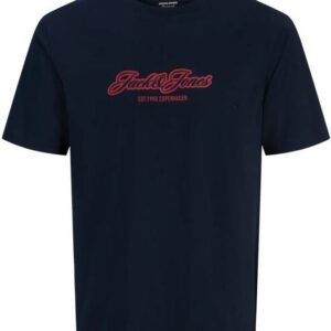 T-Shirt blu con stampa frontale 100% cotone