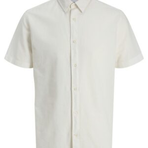 Camicia bianca in misto lino m/c 70% cotone 30% lino