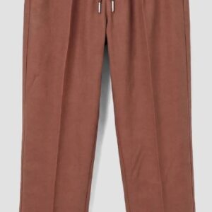 PANTALONI REGULAR FIT IN SLUB MISTO LINO E VISCOSA