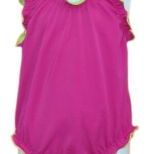 Costume intero fucsia (12 mesi - 3 anni) 80% poliammide 20% elastan