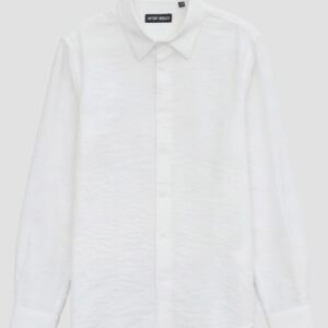 CAMICIA REGULAR FIT IN TESSUTO TECNICO MISTO VISCOSE MANICA LUNGA