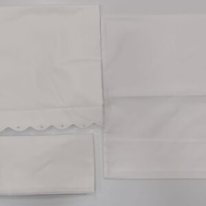 Lenzuolino bianco con poins rosa in cotone