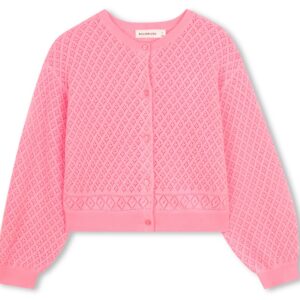 Cardigan tricot fucsia (2 anni - 10 anni) 83% acrilico 17% poliestere