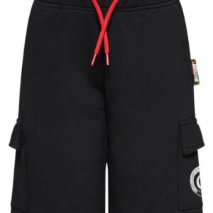 Bermuda in felpa tasconato nero (8 anni - 14 anni) 100% cotone