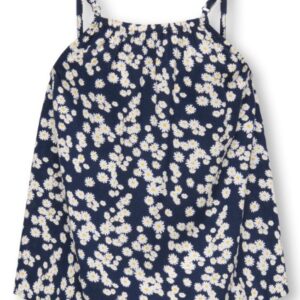 Top blu in cotone con fiorellini 100% viscosa