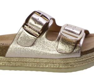 Sandalo oro con doppia fascia regolabile