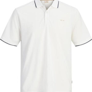 Polo bianca con bordi a contrasto 50% otone 50% poliestere