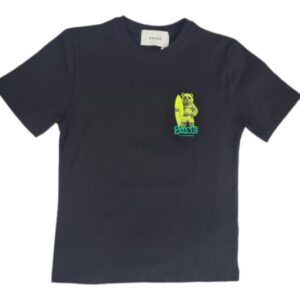 T-shirt nero con stampa frontale e dietro (3 anni - 7 anni)