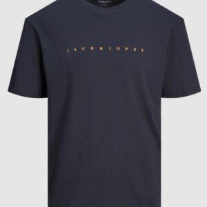 T-Shirt blu con logo anteriore 100% cotone