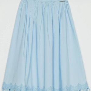 Gonna azzurra con inserti in pizzo (8 anni - 16 anni) 97% cotone 3% elastan