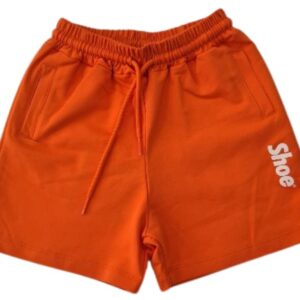 Bermuda jogging arancio con logo laterale (3 anni  - 7 anni)