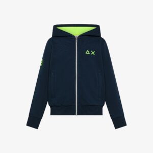 Felpa in cotone con cappuccio e zip blu navy (2 anni - 16 anni) 100% cotone