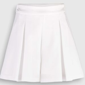 Shorts bianco con pieghe (7 anni - 18 anni)70% viscose 30% poliestere