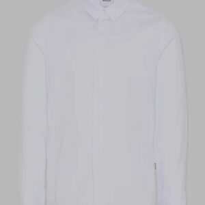 Camicia bianca a maniche lunghe in cotone (4 anni - 16 anni) 84% cotone 12% poliammide 4% elastan