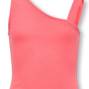 Top monospalla salmone in cotone 95% cotone 5% elastan