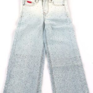 Jeans chiaro con strass (6 anni  - 16 anni)