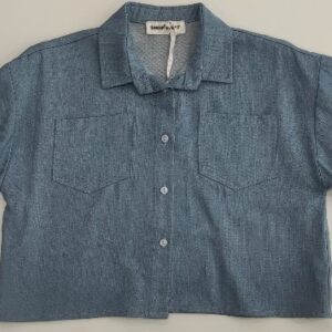 Camicia m/c over in tessuto chambray (10 anni - 16 anni)100% tencel
