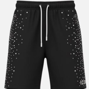 Bermuda nero con strass (6 anni  - 16 anni) 100% cotone