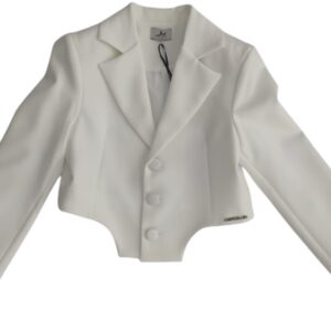 Giacca bianca elegante (8 anni - 16 anni)90% poliestere 10% elestan