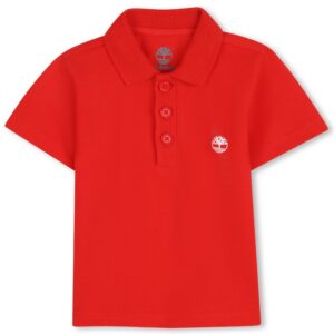 Polo rossa per neonato con logo (6 mesi - 3 anni)100% cotone