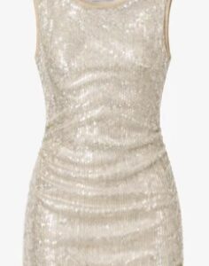 Abito crema con paillettes (8 anni - 16 anni)100% poliestere