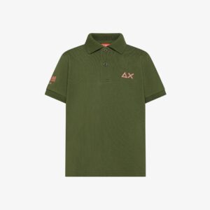 Polo in piquet di cotone verde scuro (2 anni - 16 anni) 95% cotone 5% elastan