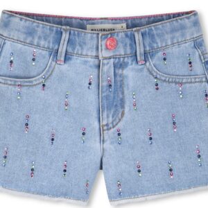 Short di jeans con pietre colorate (2 anni - 10 anni) 100% cotone