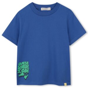 T-shirt bluette con stampa posteriore (2 anni - 8 anni) 100% cotone