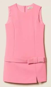 Abito rosa in crèpe  (8 anni - 16 anni)91%poliestere 9%elastan