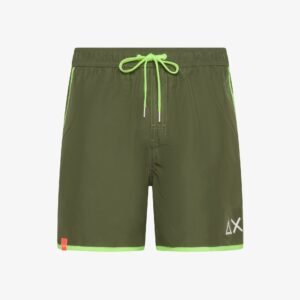Shorts mare in nylon verde militare (2 anni - 16 anni) 100% poliester