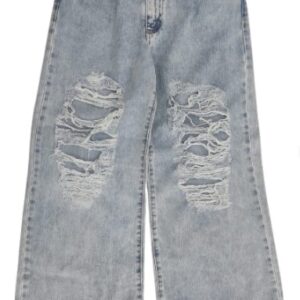 Jeans chiaro con strappi (8 anni - 16 anni) 100% cotone